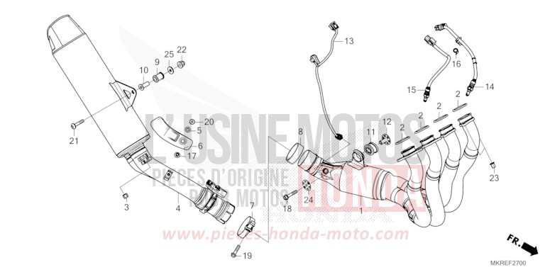 SILENCIEUX D'ECHAPPEMENT de CBR1000RR SP SP1 SP2 MAT PEARL MORION BLACK (NHC33) 2024